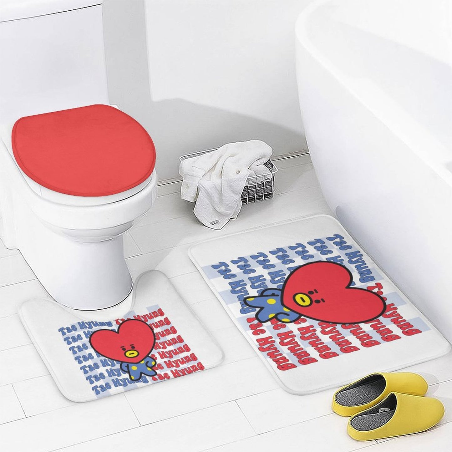 Bathroom 4-Piece Set(One-sided Printing)