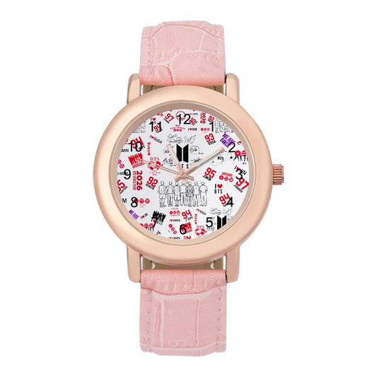 Ladies Watch with PU Leather Band
