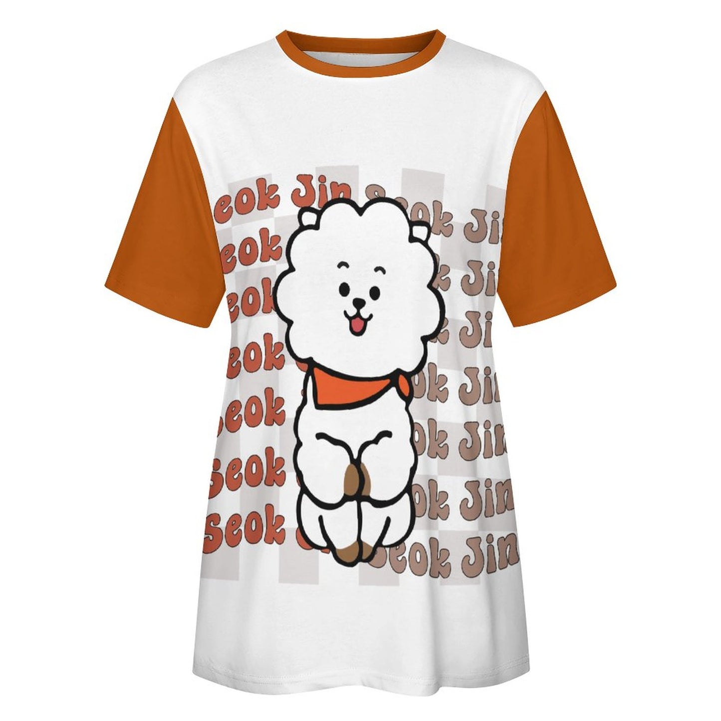 DTG 190gsm Cotton Summer Short Sleeve T-Shirts for Women(All-Over Printing)