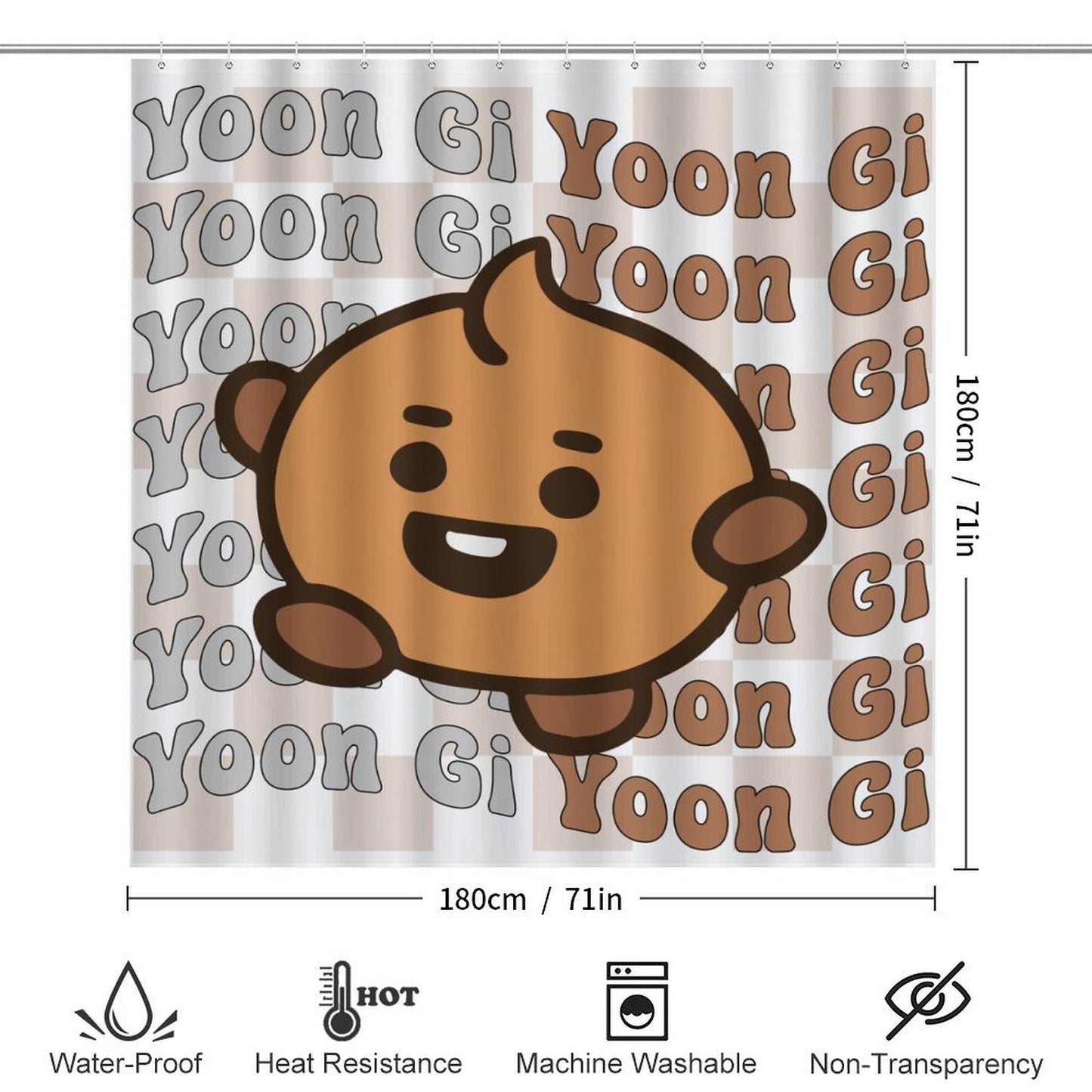 Bathroom 4-Piece Set(One-sided Printing)