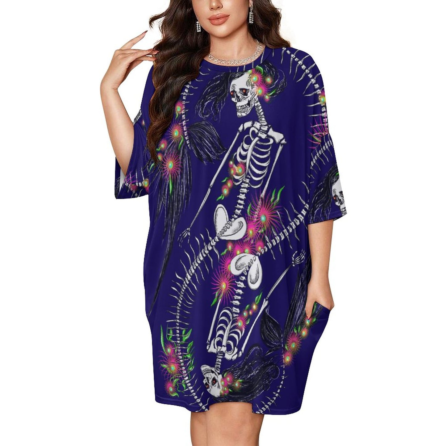 160gsm One Size Ice Silk Nightdress(All-Over Printing)