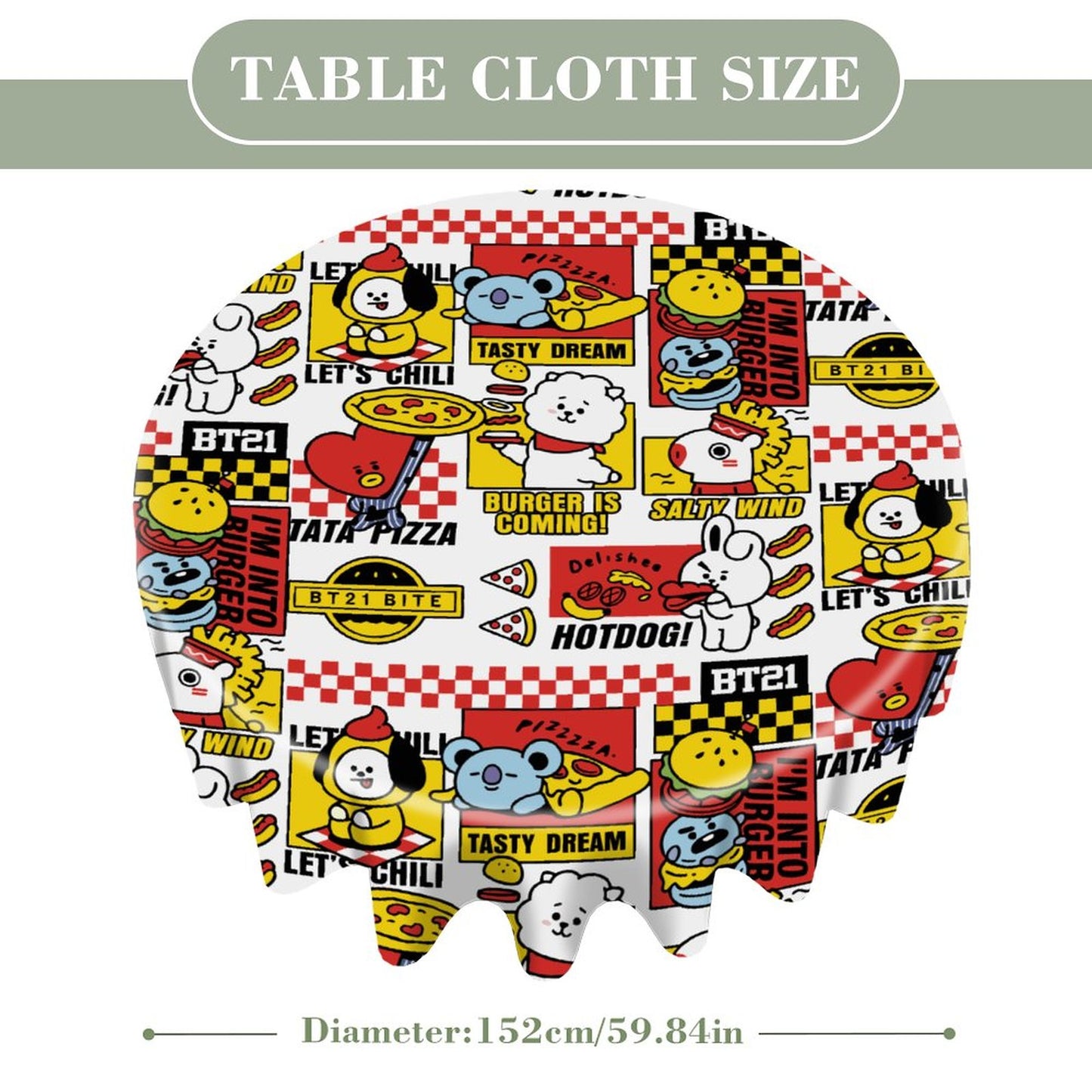 120gsm Round Tablecloth(One-sided Printing)