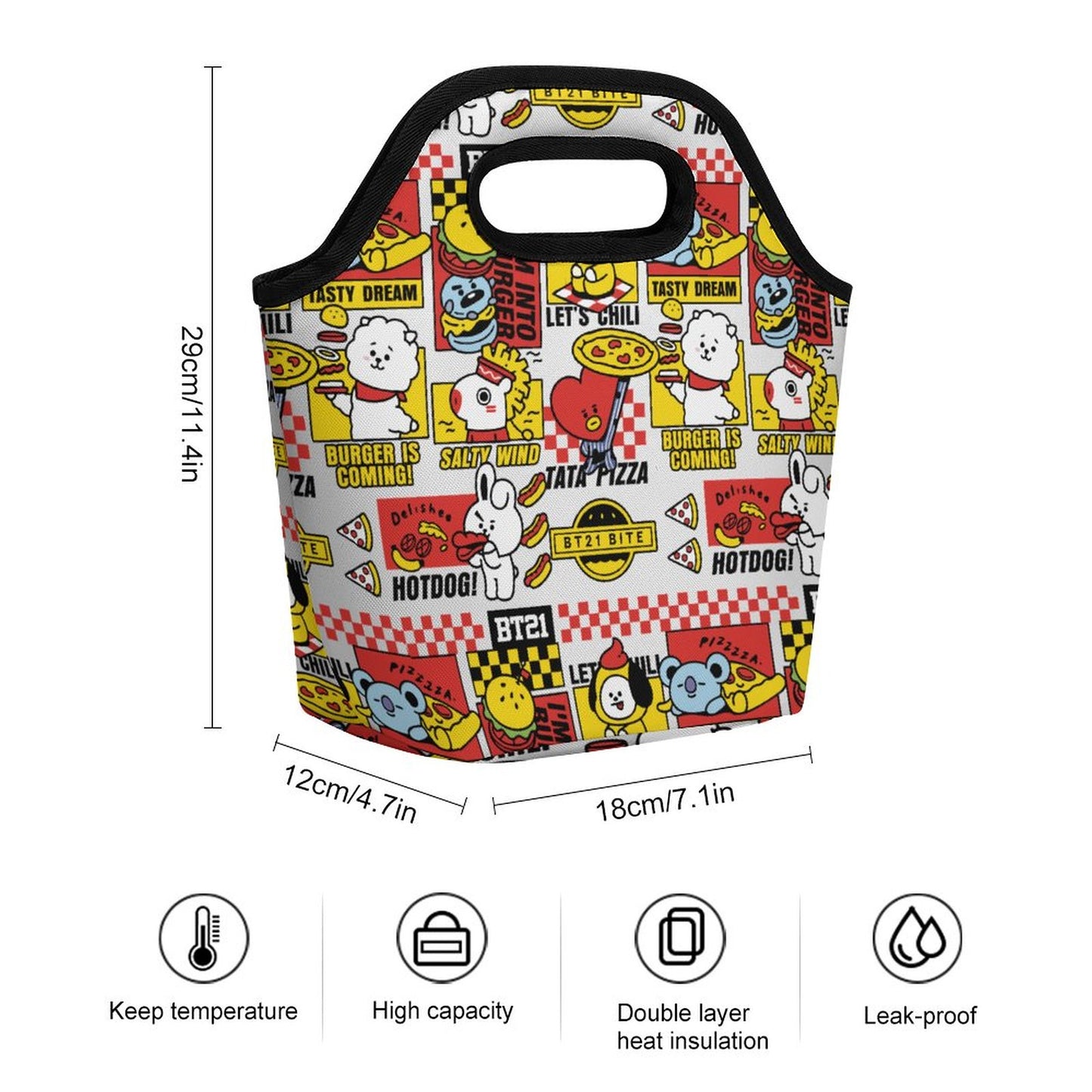 Portable Tote Bag for Meals(All-Over Printing)