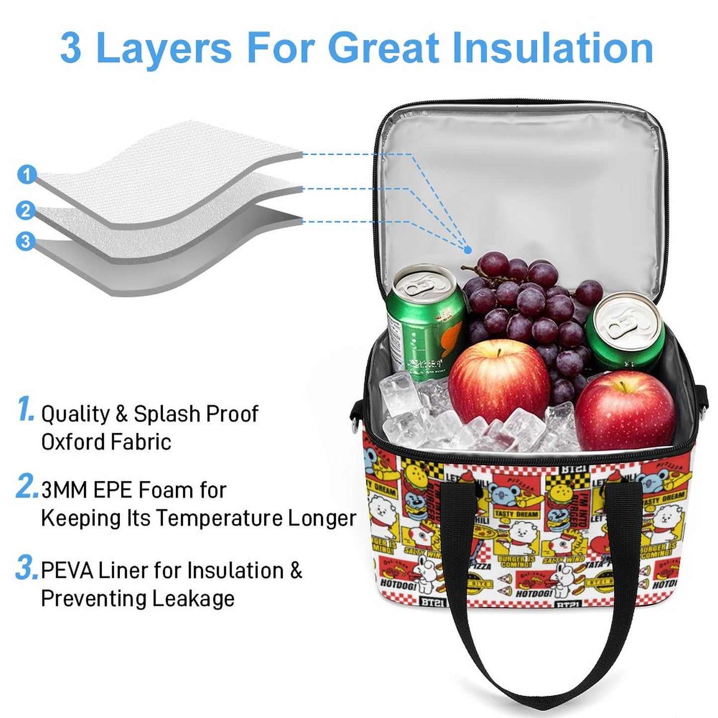 Portable Cooler Bag(All-Over Printing)