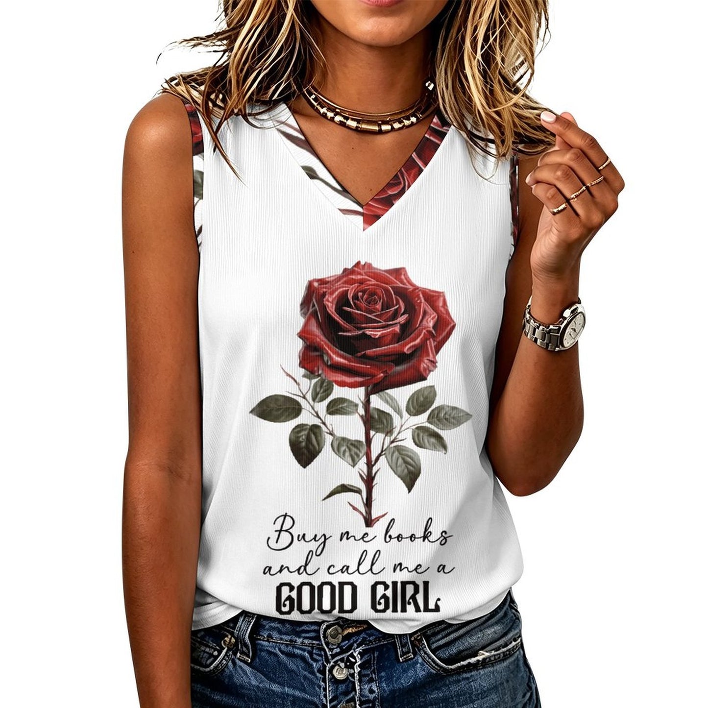 210gsm V Neck Tank Top(All-Over Printing)