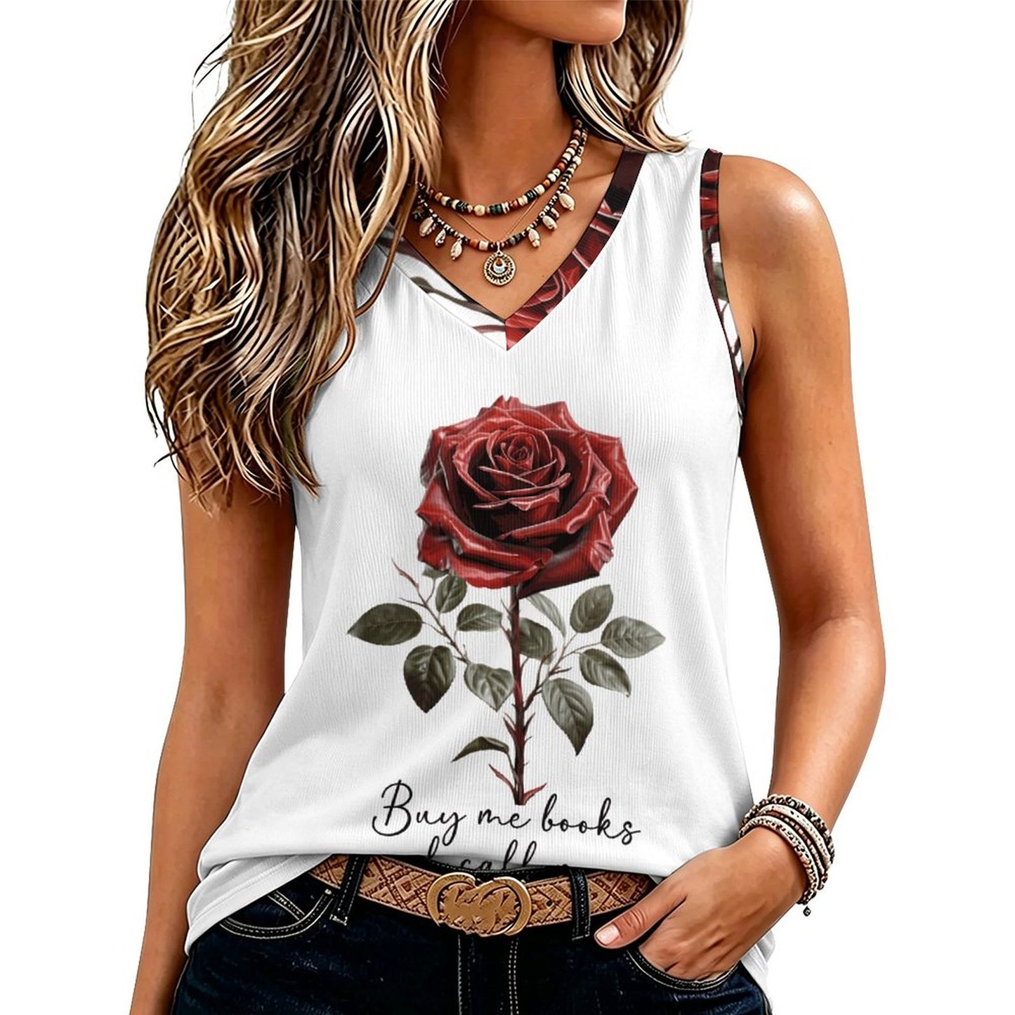 210gsm V Neck Tank Top(All-Over Printing)