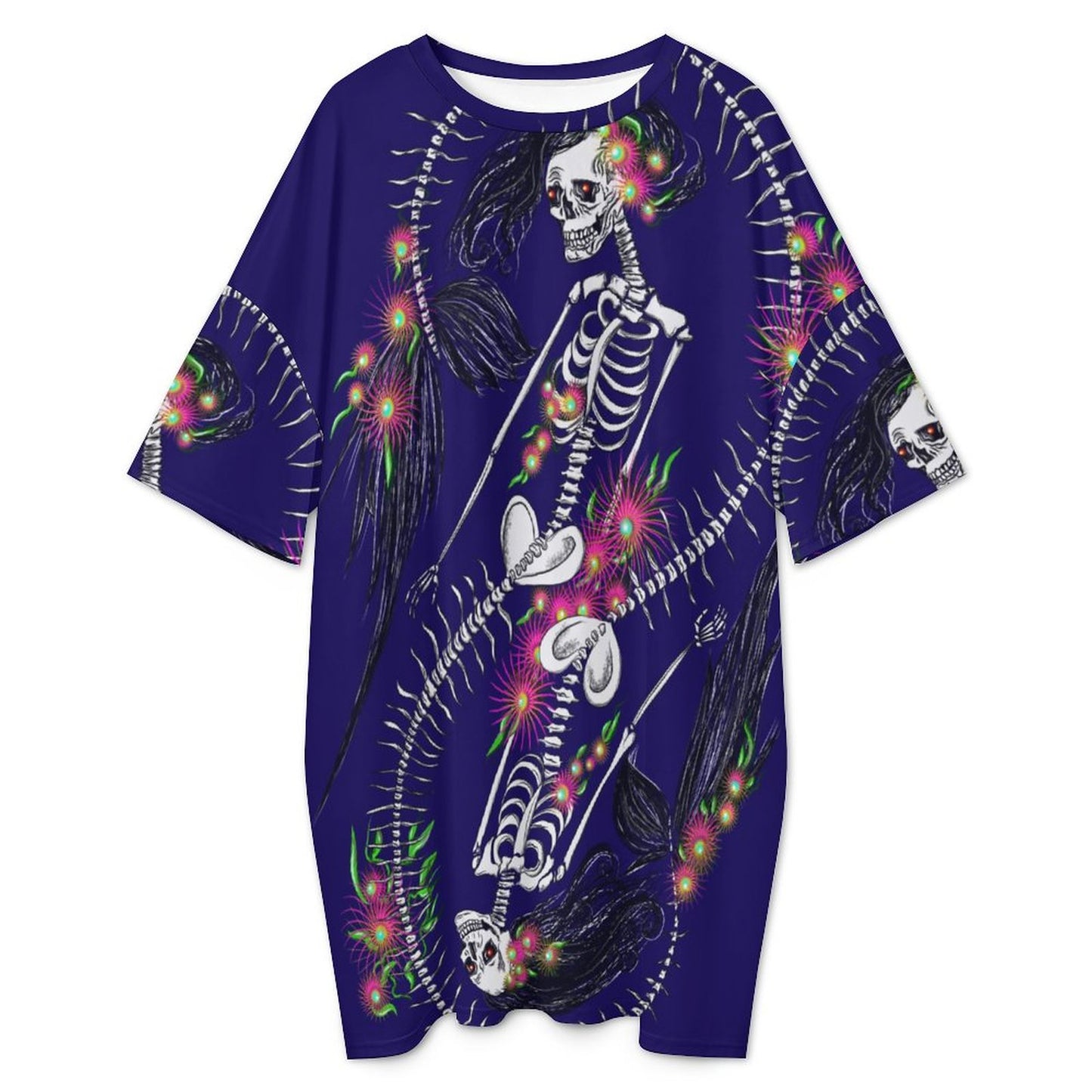 160gsm One Size Ice Silk Nightdress(All-Over Printing)