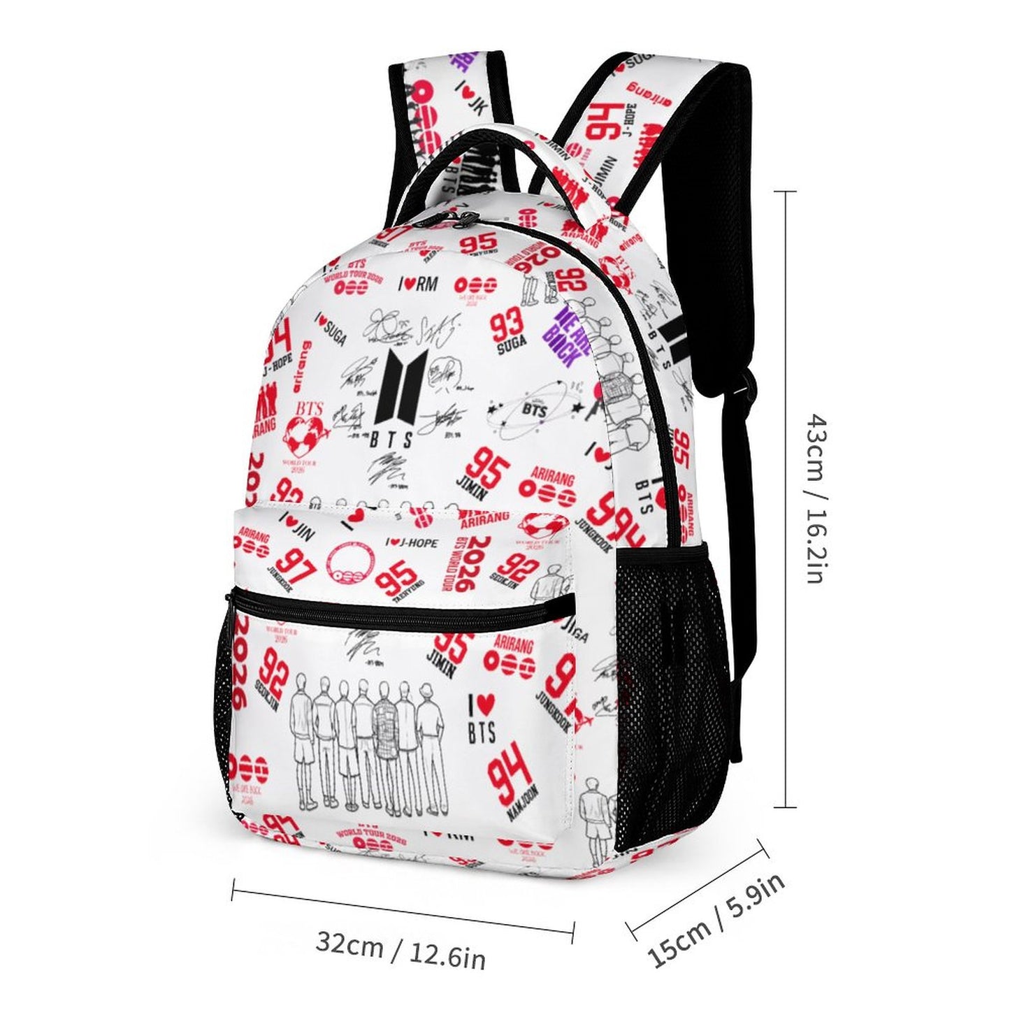 3 Pcs School Backpack Set for Kids (Backpack, Kid's Insulated Lunch Bag & Pencil Case Organizer)