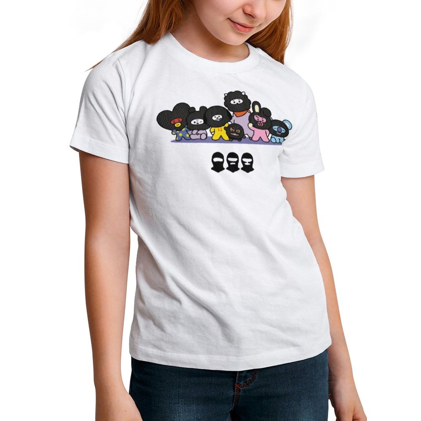 DTG 190gsm Cotton Children's Short Sleeve T-shirt(All-Over Printing)