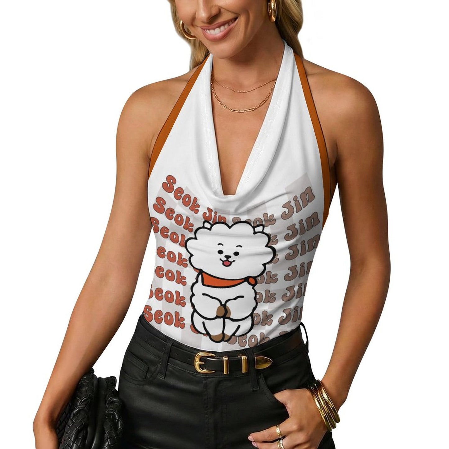 180gsm Women's Halter Tank Top(All-Over Printing)