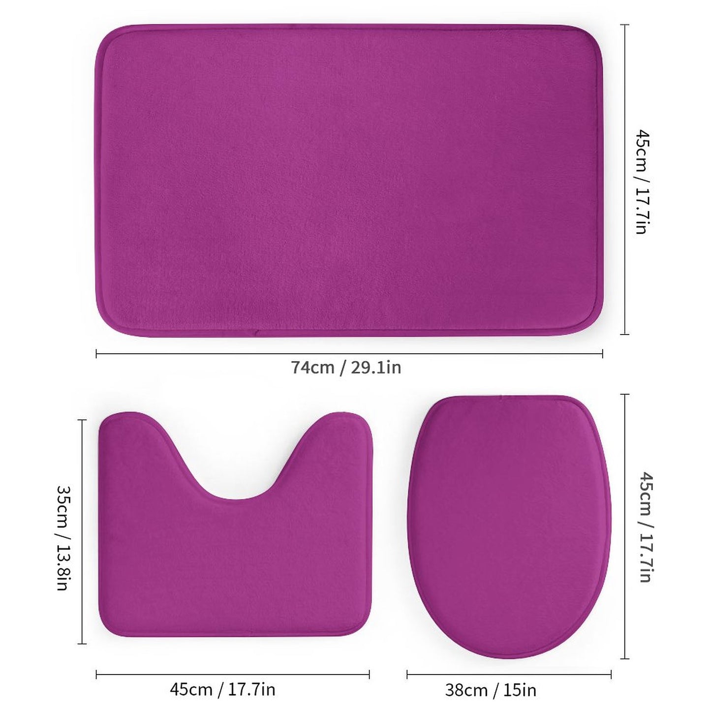 Bathroom 4-Piece Set(One-sided Printing)