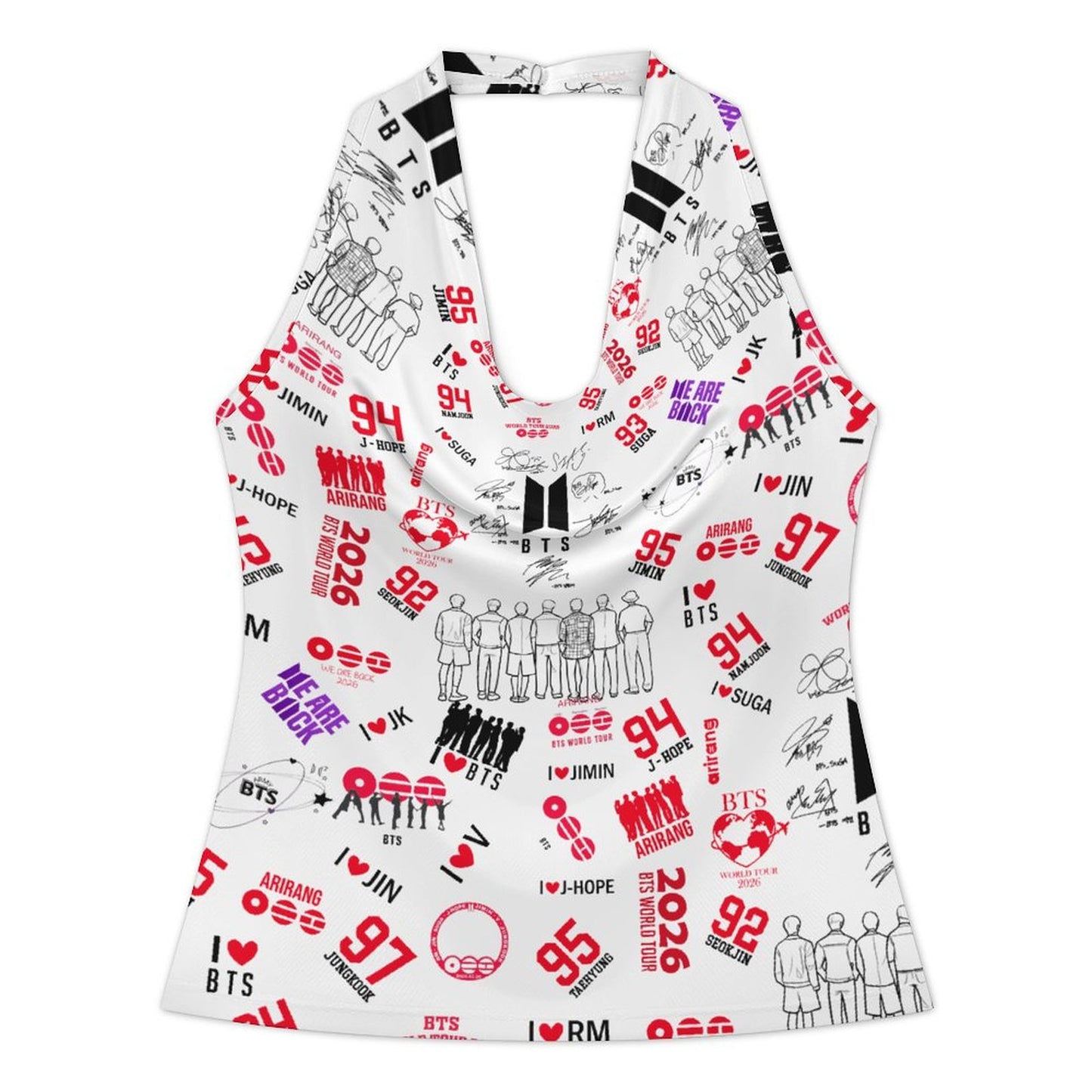 BTS Comeback 180gsm Women's Halter Tank Top(All-Over Printing)