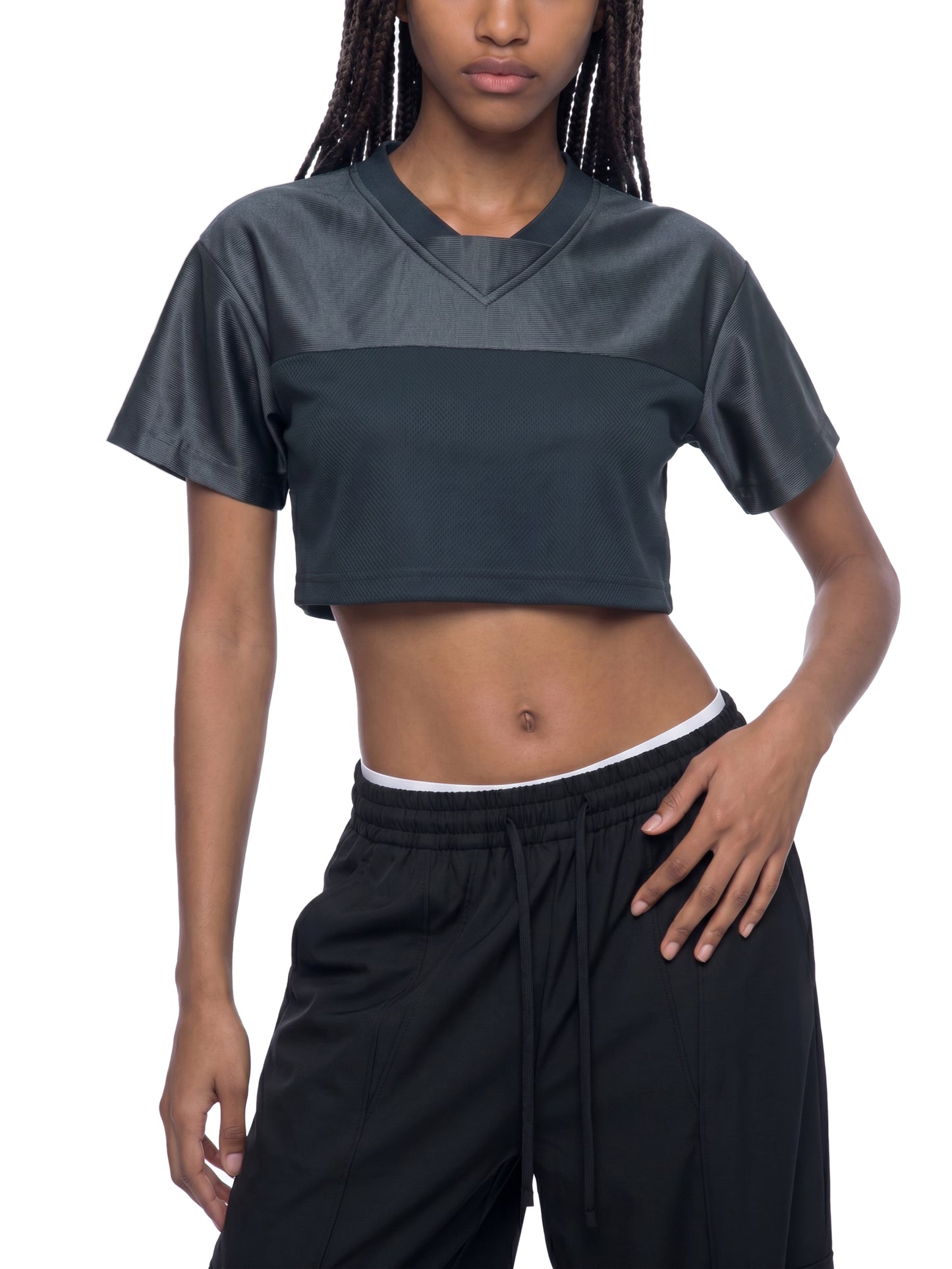 BTS J-Hope Hope On The Street Crop Jersey – Hobi Cropped Paneled V-Neck Streetwear